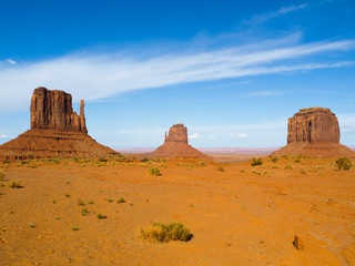 Three Buttes of Monument Valley