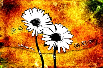 Tischdecke Abstract flower oil painting © maxtor777