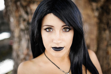 Portrait of gothic style girl