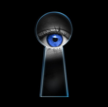 Auge im Schl&uuml;sselloch