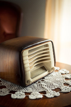 Vintage radio in the living room