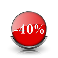 40 percent discount icon