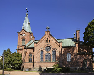 Fototapeta na wymiar City church in Jyvaskyla. Finland