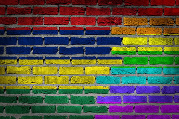 Dark brick wall - LGBT rights - Mauritius