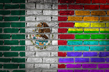 Dark brick wall - LGBT rights - Mexico