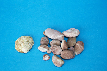 stones on the blue ground