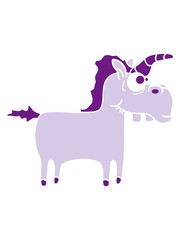 Dummes Lila Lustiges Verrücktes Einhorn