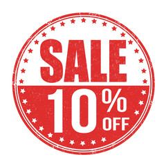 Sale 10% off stamp