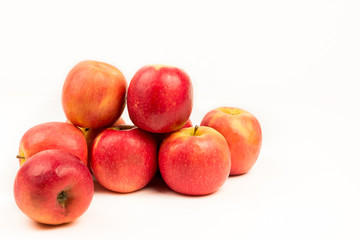 Fototapeta na wymiar Organic red apples isolated on white
