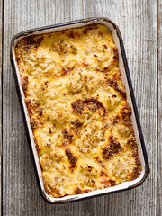 rustic baked cauliflower cheese