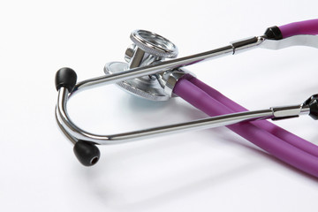 Closeup of a stethoscope