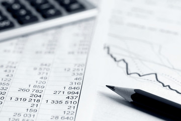 Financial accounting stock market graphs analysis