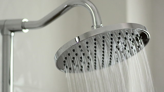Close up Shower head with water stop dropping