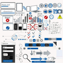 Collection of vector web icons for design