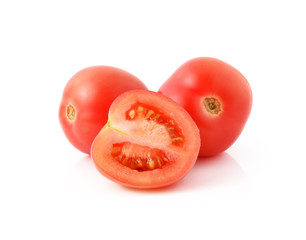 Fresh tomato on white background