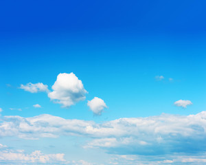 Beautiful View on Blue Sky and Clouds