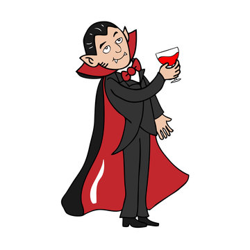 Vampire drinks blood