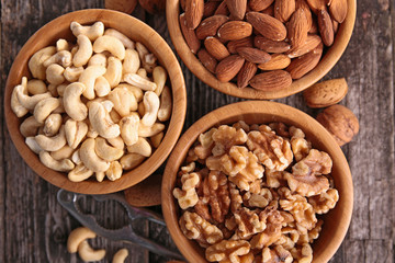 almond,walnut and cashew