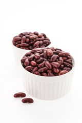 Red beans kidney isolated on white background