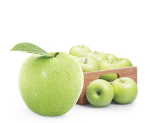 Ripe green apples