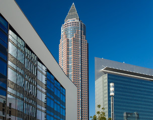Business building, Trade Fair Tower, in Frankfurt, Germany