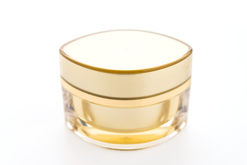 Cosmetic cream bottle isolated on white background