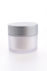 Cosmetic cream bottle isolated on white background