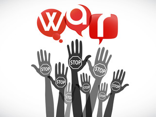 groupe mains : stop war