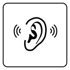 ear sign -  silhouette