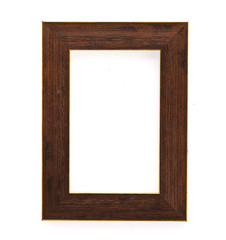 Wooden frame isolated on white background © siraphol