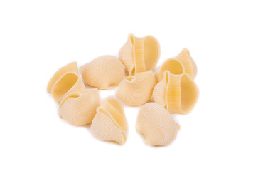 Uncooked pasta lumaconi.