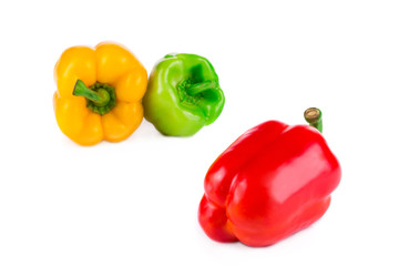 Three tasty ripe bell peppers.