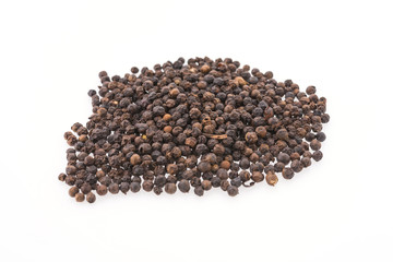 Black pepper isolated on white background