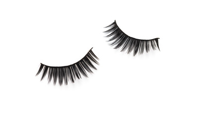 eyelashes isolated on white