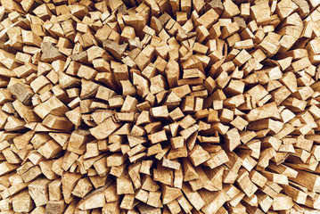 Firewood logs stacked