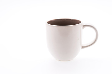 White coffee cup isolated on white