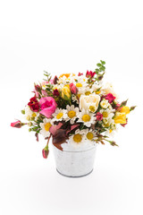 Flower bouquet isolated on white