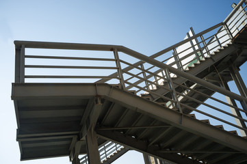Naklejka premium Railway footbridge