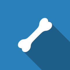 Fototapeta premium dog bone icon with long shadow