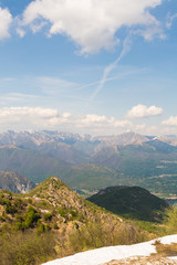 Blick auf die Alpen am Lago Maggiore