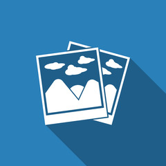 picture icon with long shadow