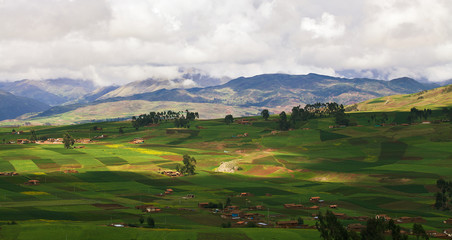 Fototapeta na wymiar Sacred Valley on the road to Machu picchu, Pisac, Peru, South Am