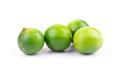 Citrus lime fruit isolated on white background