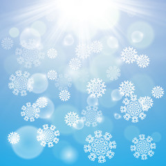 Winter sunny day background