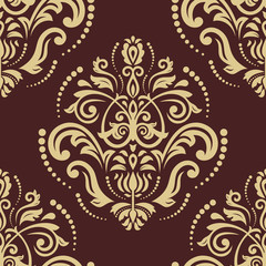 Damask Seamless Vector Pattern. Orient Background