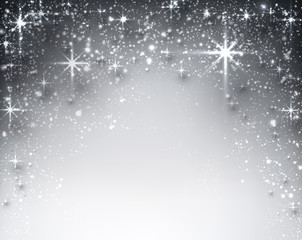 Winter starry christmas background.