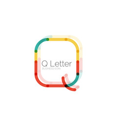 Minimal Q font or letter logo design