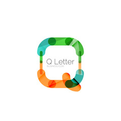 Minimal Q font or letter logo design