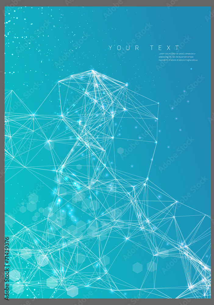 Canvas Prints abstract poster technological network
