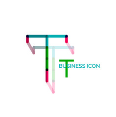 Minimal T font or letter logo design